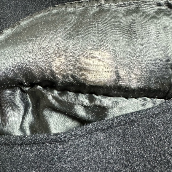 Mens Henry James Ltd Vtg Italy Cashmere Wool Three Button Long Overcoat Gray 42R - Picture 14 of 15